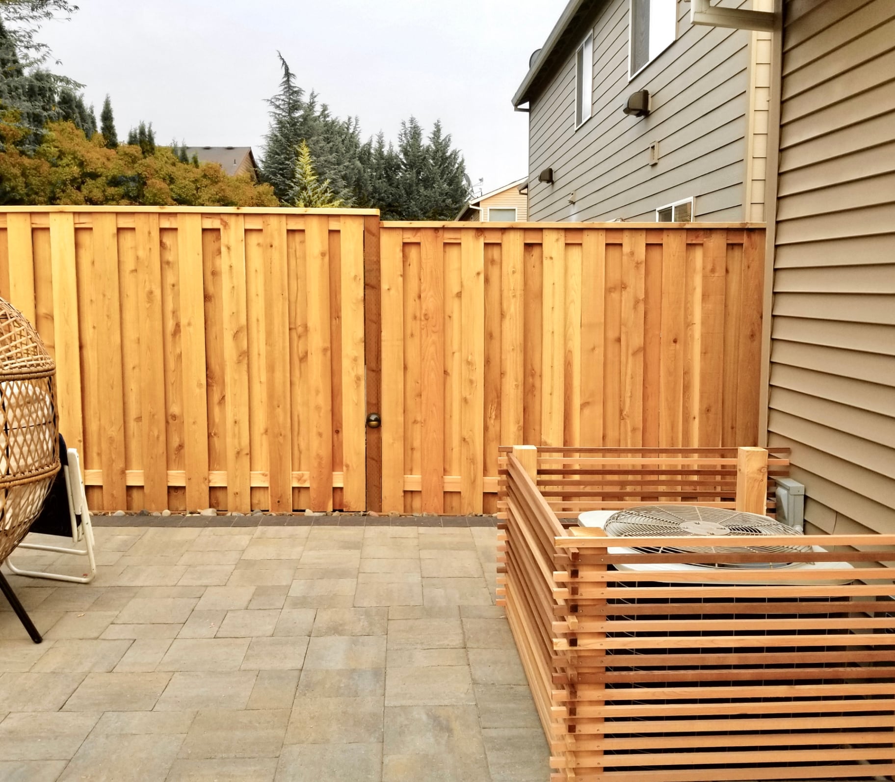 Portland · Cedar Privacy with HVAC Screen