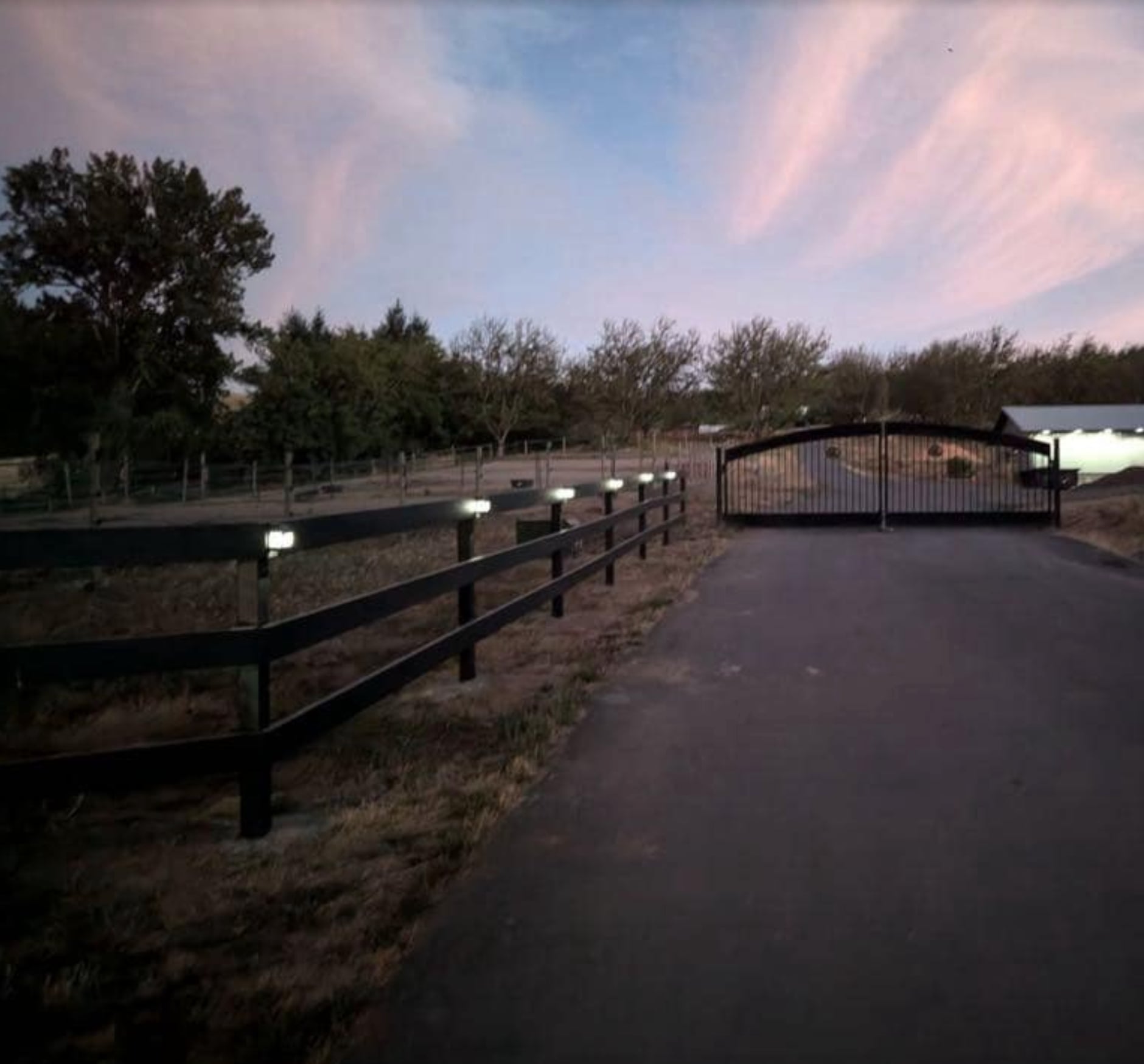 Wilsonville · Estate Entry Gate at Dusk
