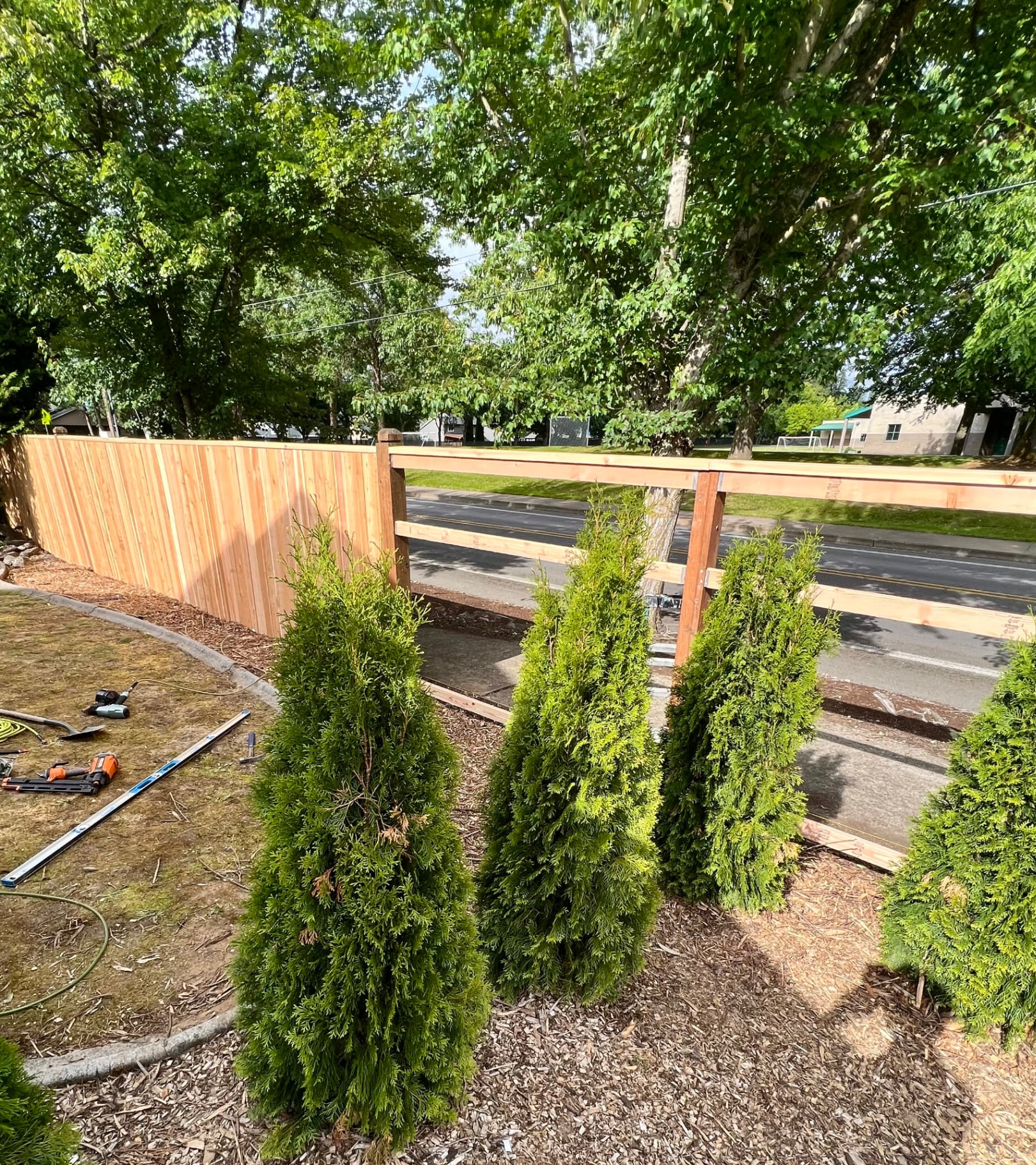 Portland · Cedar Fence with Landscaping