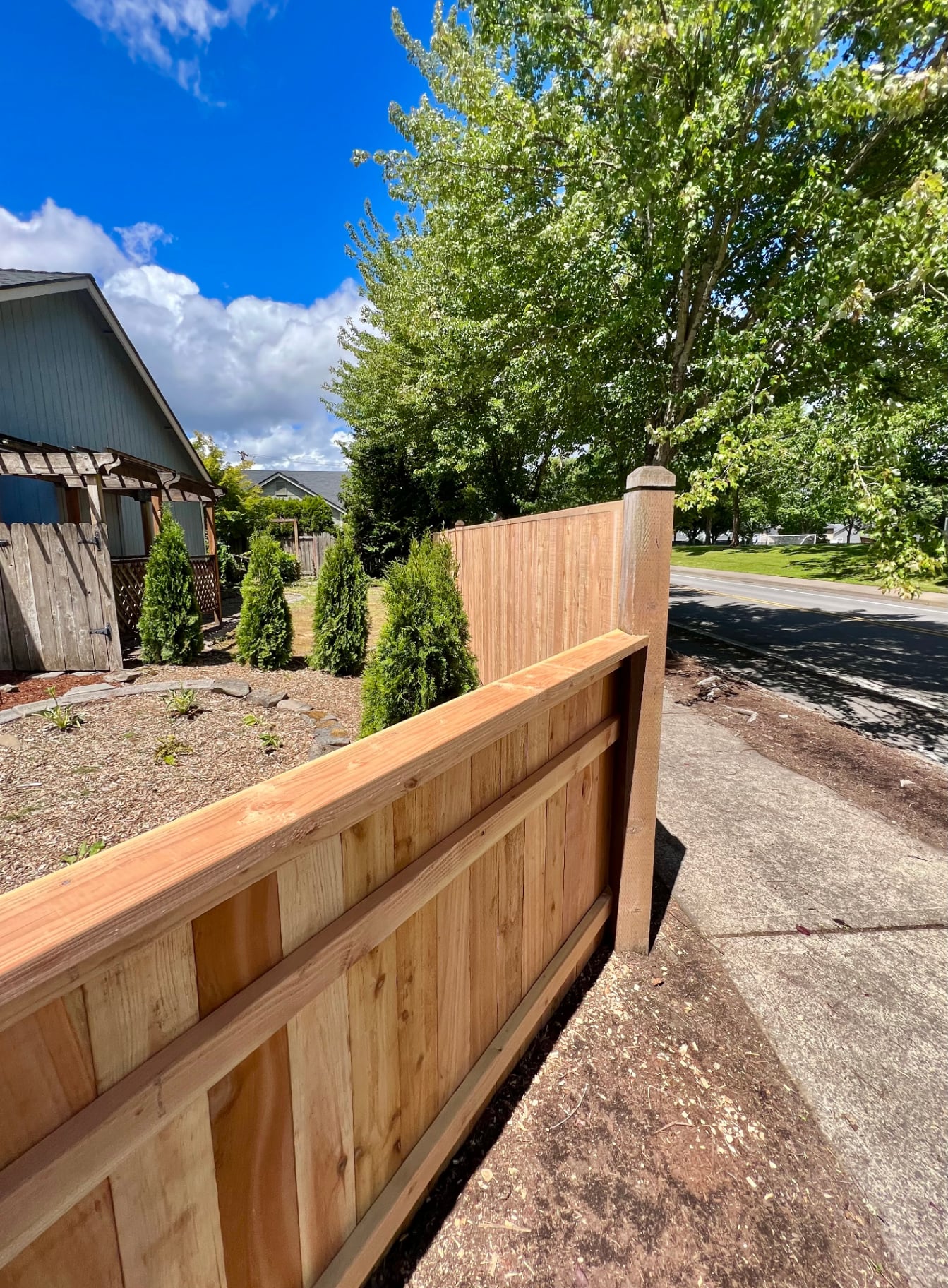 Portland · Cedar Panel with Cap Rail