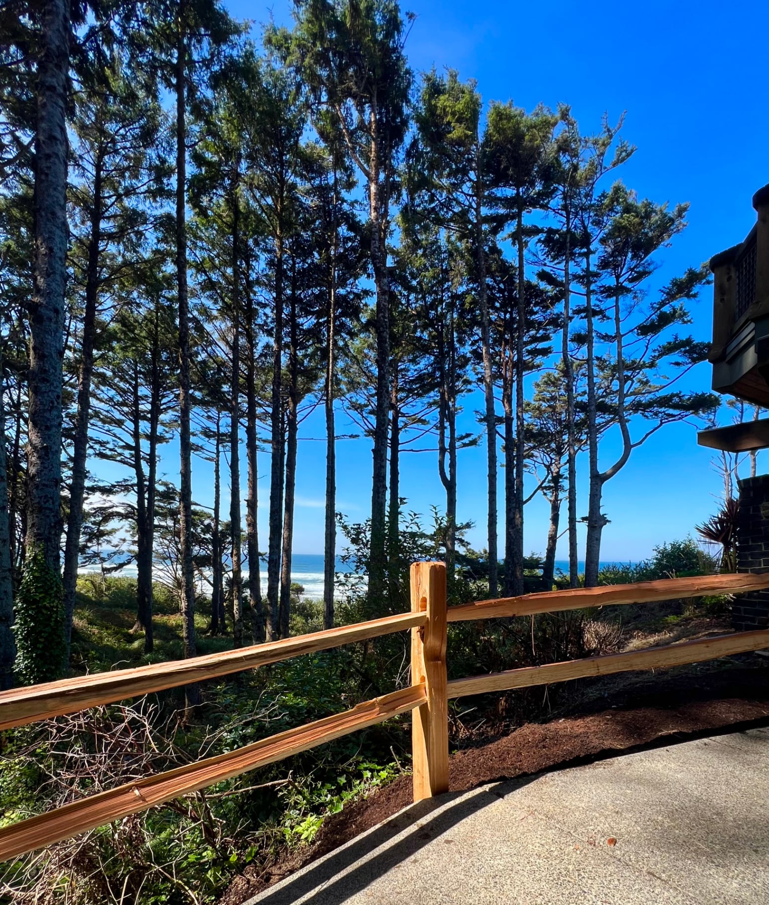 Oregon Coast · Scenic Cedar Railing