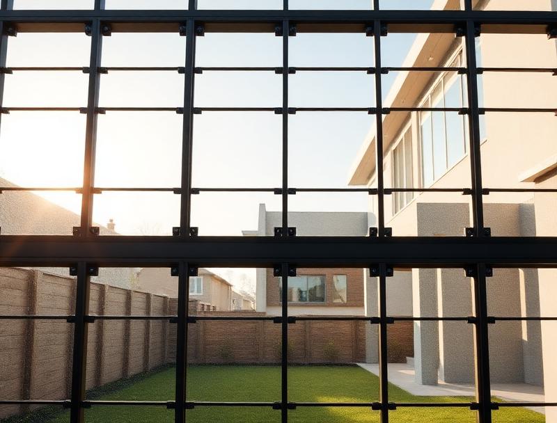 Custom modern architectural metal and glass fence installed by Masters Fences in Fisher's Landing, Vancouver WA